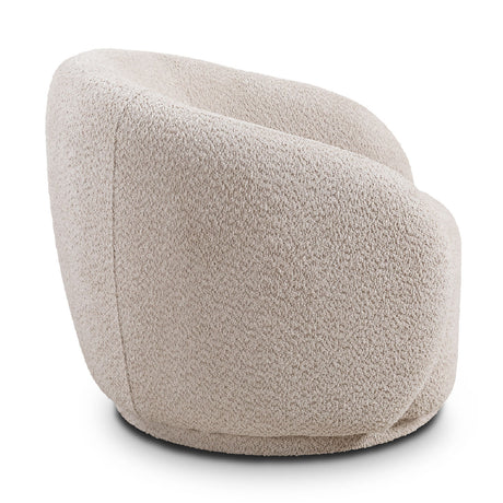 Boucle Upholstered Swivel Chair | OROA