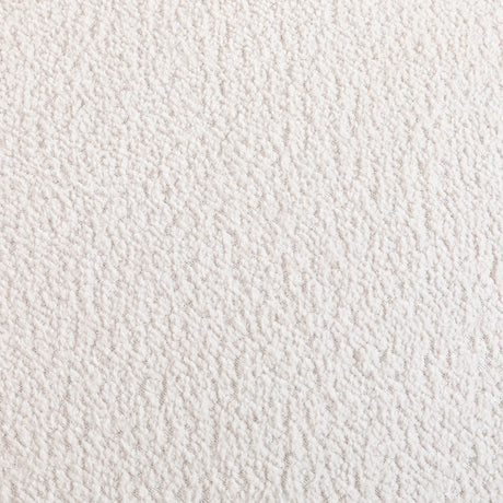 White Boucle Upholstered Barrel Chair | OROA