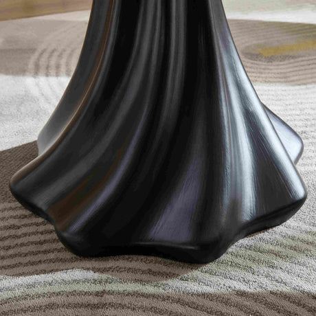 Black Sculptural Petal Dining Table | OROA