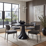 Black Sculptural Petal Dining Table | OROA