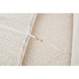 Light Beige Curved Boucle Sectional Sofa | OROA
