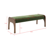 Modern European furniture - Modern Green Upholstered Long Bench - www.oroa.com
