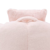 Fur Shell-Shaped Chair with Footstool | OROA