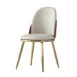 Modern European furniture - Beige Leather Dining Chairs (2) - www.oroa.com