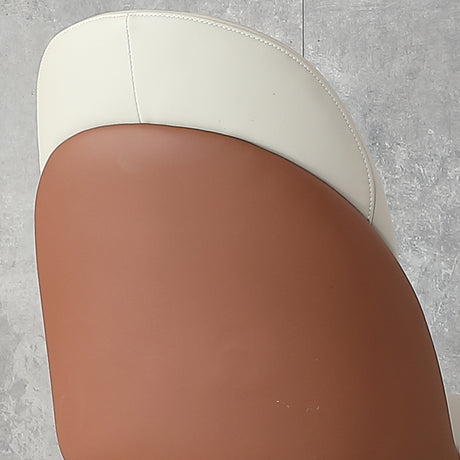 Modern European furniture - Beige Leather Dining Chairs (2) - www.oroa.com