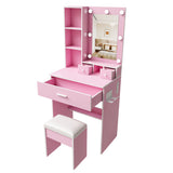 Pink Vanity Table with Mirror | OROA