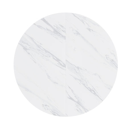 Modern European furniture - Round White Marble Dining Table - www.oroa.com