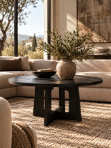 Spiced Black Round Dining Table | OROA