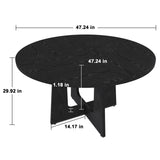 Spiced Black Round Dining Table | OROA