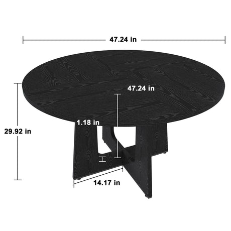 Modern European furniture - Spiced Black Round Dining Table - www.oroa.com