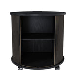 Modern Cylinder Nightstand with Charging Station | OROA