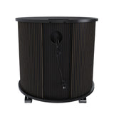 Modern Cylinder Nightstand with Charging Station | OROA
