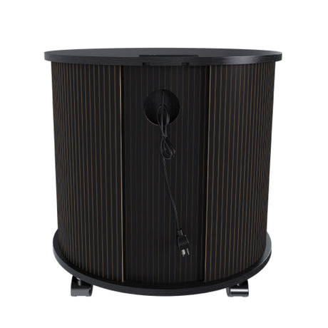 Modern European furniture - Modern Cylinder Nightstand with Charging Station - www.oroa.com