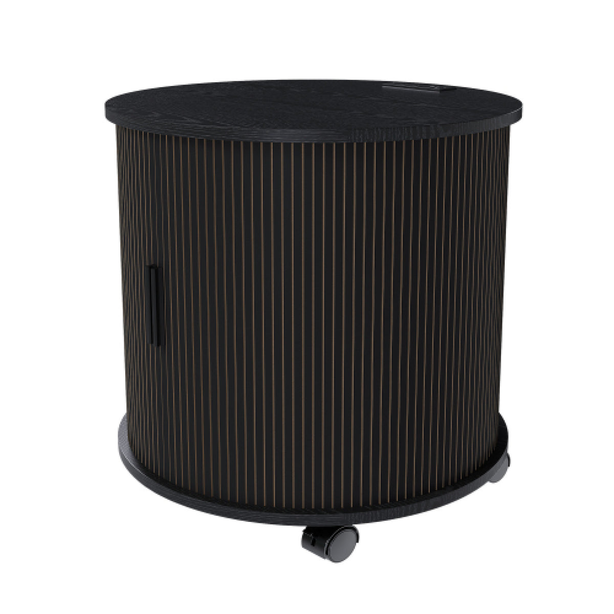 Modern Cylinder Nightstand with Charging Station | OROA