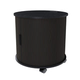 Modern Cylinder Nightstand with Charging Station | OROA