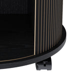 Modern Cylinder Nightstand with Charging Station | OROA