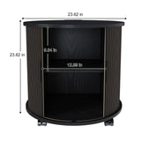 Modern Cylinder Nightstand with Charging Station | OROA
