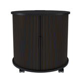 Modern Cylinder Nightstand with Charging Station | OROA