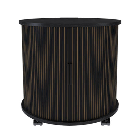 Modern European furniture - Modern Cylinder Nightstand with Charging Station - www.oroa.com