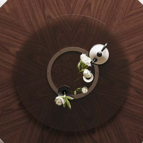 Modern European furniture - Wabi-Sabi Walnut Round Dining Table - www.oroa.com