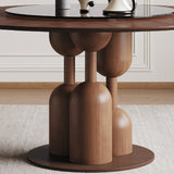 Modern European furniture - Wabi-Sabi Walnut Round Dining Table - www.oroa.com