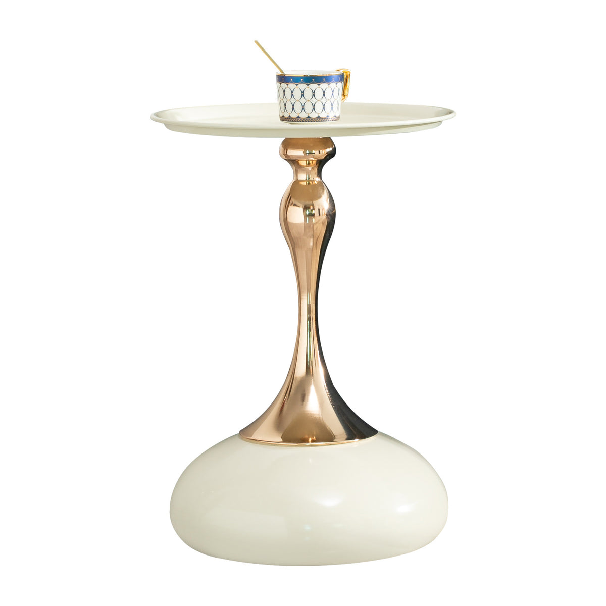 White Metal Side Table | OROA