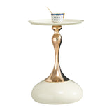 White Metal Side Table | OROA