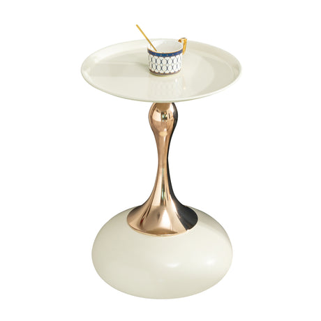 White Metal Side Table | OROA