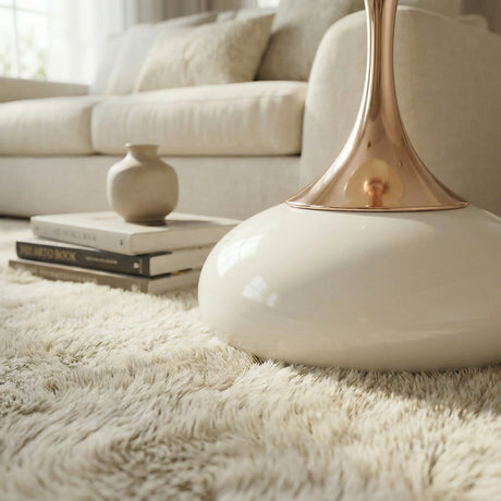 White Metal Side Table | OROA