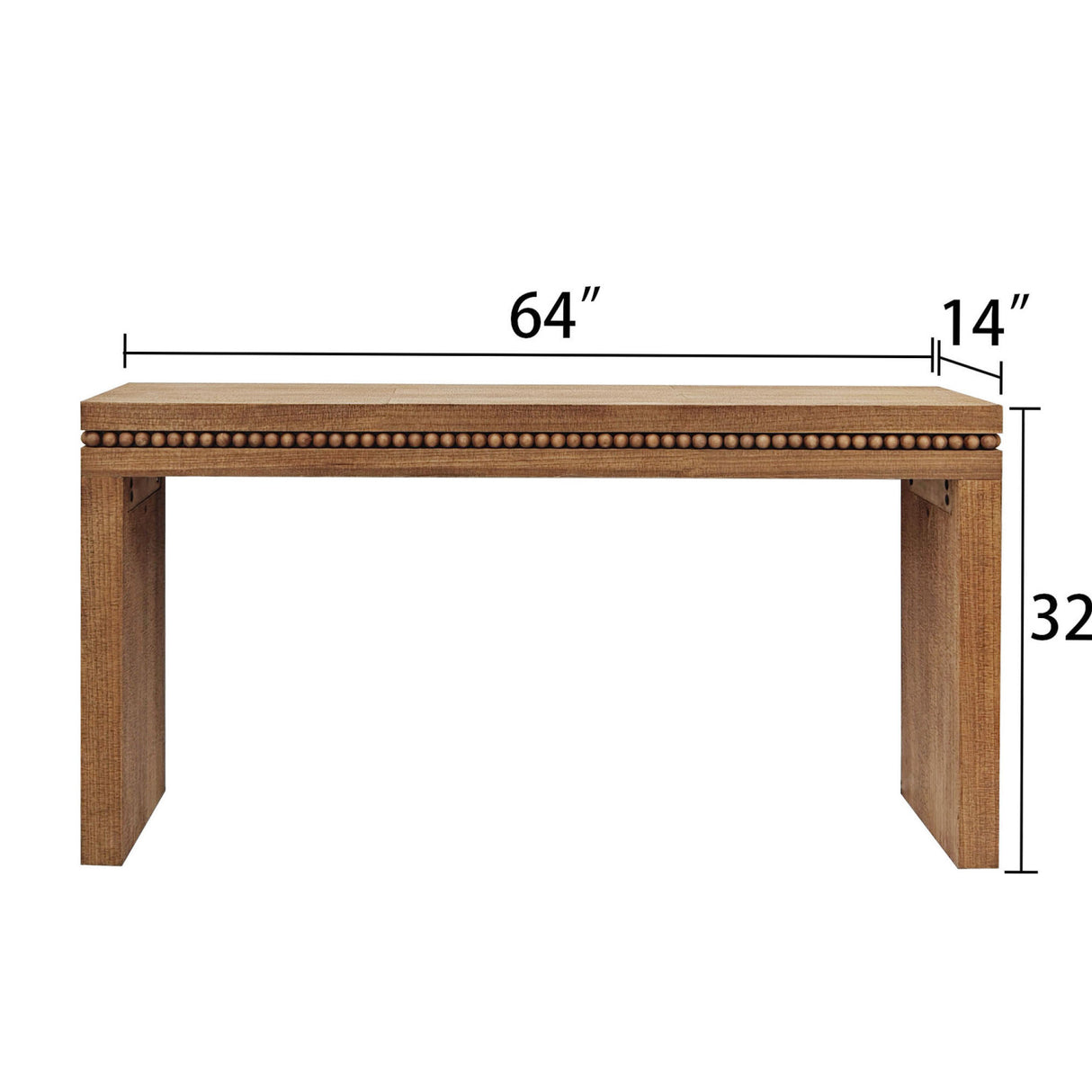 Beaded Accent Wood Console Table | OROA