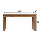 Beaded Accent Wood Console Table | OROA