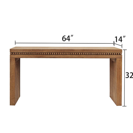 Beaded Accent Wood Console Table | OROA