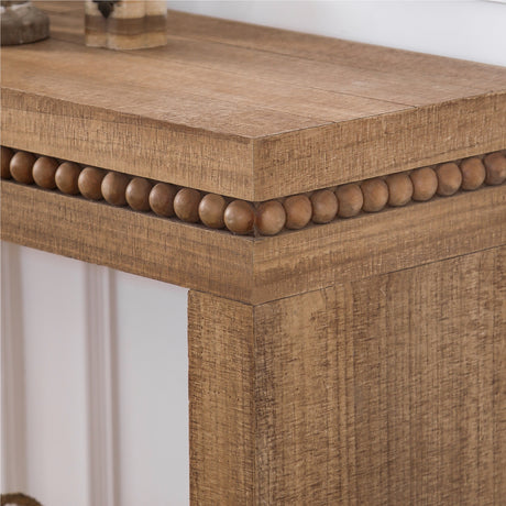 Beaded Accent Wood Console Table | OROA