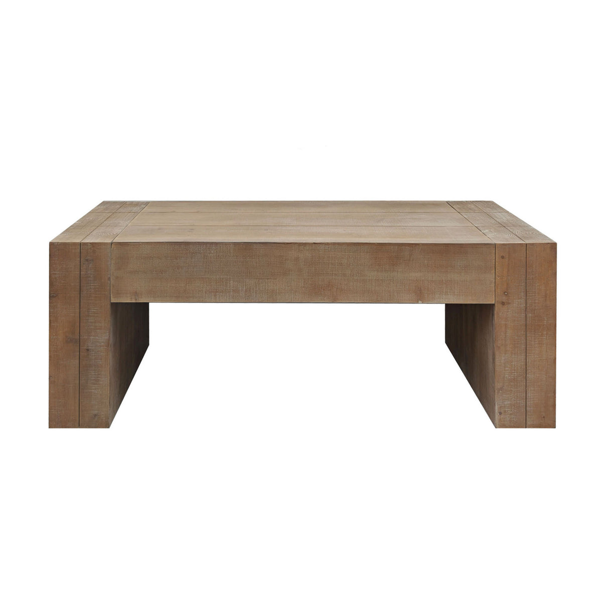 Rustic Rectangular Wood Coffee Table | OROA