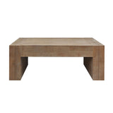 Rustic Rectangular Wood Coffee Table | OROA
