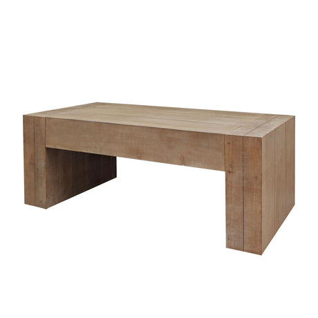 Rustic Rectangular Wood Coffee Table | OROA