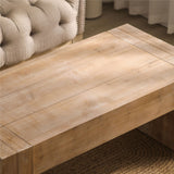 Rustic Rectangular Wood Coffee Table | OROA