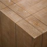 Rustic Rectangular Wood Coffee Table | OROA