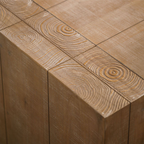 Rustic Rectangular Wood Coffee Table | OROA