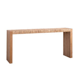 Modern European furniture - 69" Handwoven Natural Seagrass Console Table - www.oroa.com