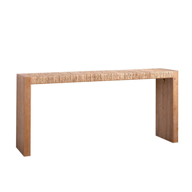Modern European furniture - 69" Handwoven Natural Seagrass Console Table - www.oroa.com