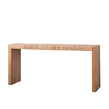 Modern European furniture - 69" Handwoven Natural Seagrass Console Table - www.oroa.com