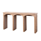 Modern European furniture - Natural Wood Archway Console Table - www.oroa.com