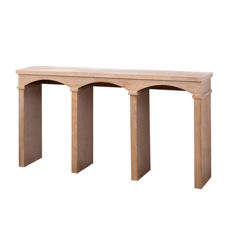 Modern European furniture - Natural Wood Archway Console Table - www.oroa.com
