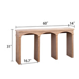 Modern European furniture - Natural Wood Archway Console Table - www.oroa.com