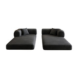 Modern European furniture - Black Corduroy Convertible Floor Sofa Bed - www.oroa.com