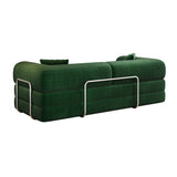 Green Corduroy Convertible Floor Sofa Bed | OROA