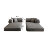 Gray Fabric Convertible Sofa Bed | OROA