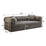 Gray Fabric Convertible Sofa Bed | OROA