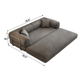 Gray Fabric Convertible Sofa Bed | OROA